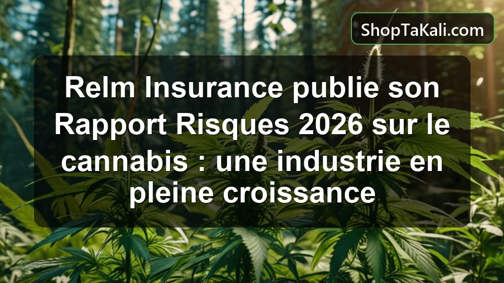 Relm Insurance publie son Rapport Risques 2026 sur le cannabis : une industrie en pleine croissance