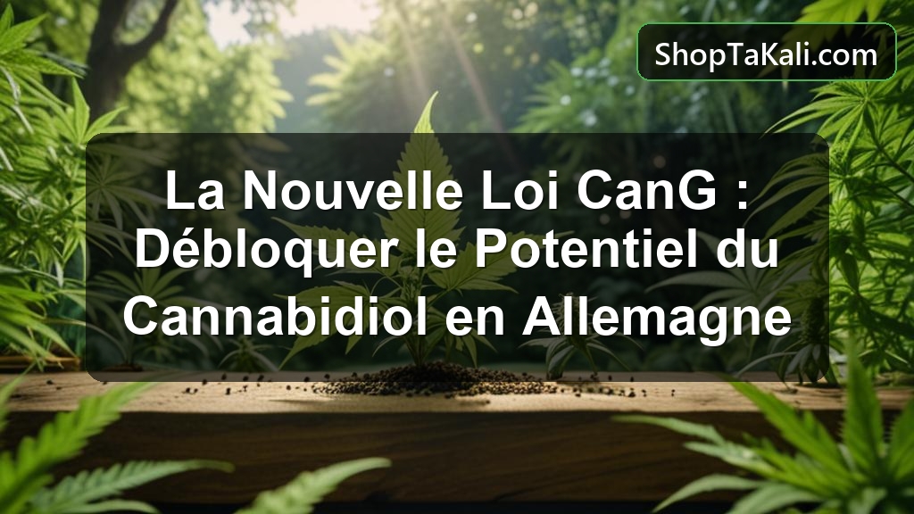 La Nouvelle Loi CanG : Débloquer le Potentiel du Cannabidiol en Allemagne