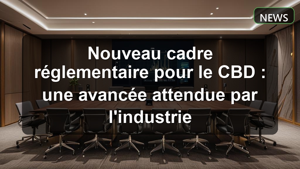 Nouveau cadre réglementaire pour le CBD : une avancée attendue par l'industrie