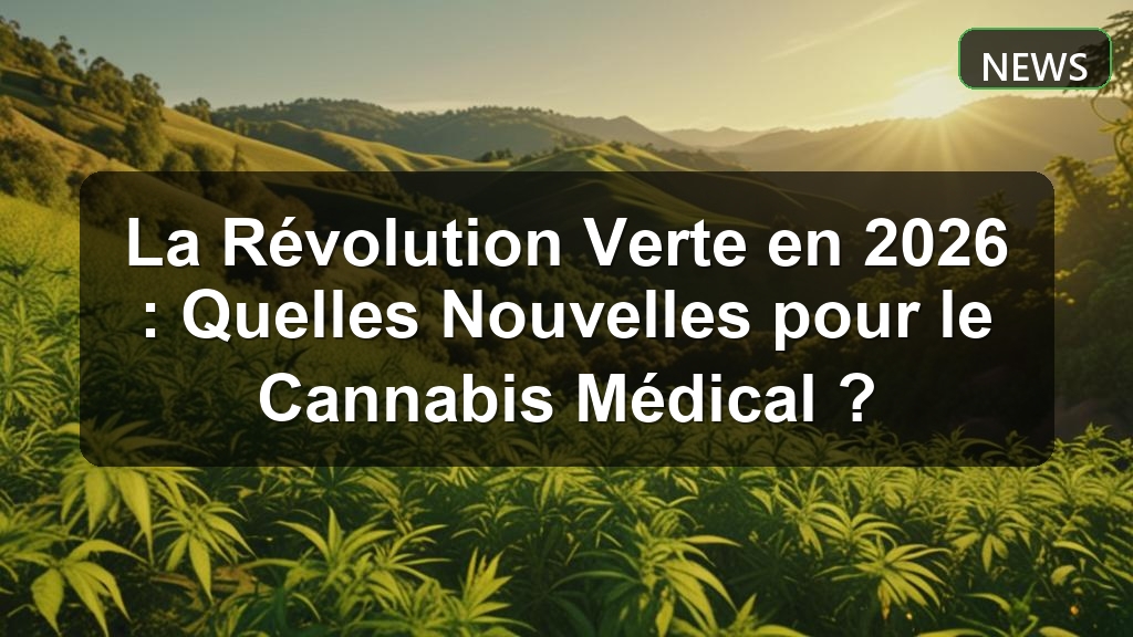 La Révolution Verte en 2026 : Quelles Nouvelles pour le Cannabis Médical ?